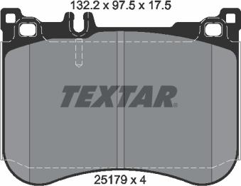 Textar 2517903 - Тормозные колодки, дисковые, комплект unicars.by