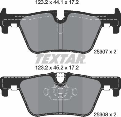 Textar 2530701 - Тормозные колодки, дисковые, комплект unicars.by