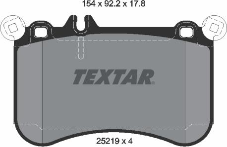 Textar 2521901 - Тормозные колодки, дисковые, комплект unicars.by