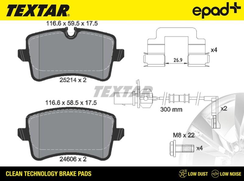 Textar 2521401CP - Тормозные колодки, дисковые, комплект unicars.by