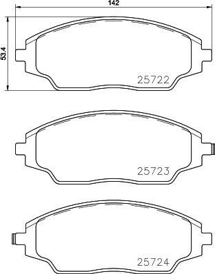 Textar 2572203 - Тормозные колодки, дисковые, комплект unicars.by