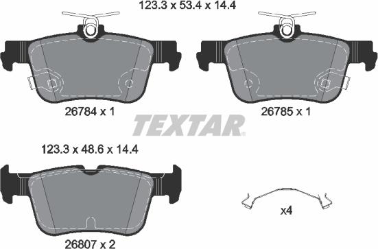 Textar 2678401 - Тормозные колодки, дисковые, комплект unicars.by