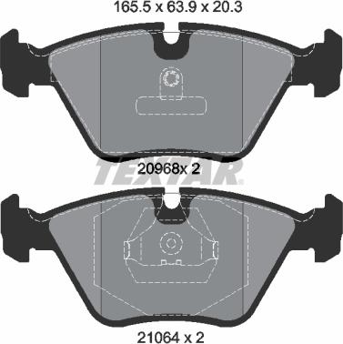 Textar 2096801 - Тормозные колодки, дисковые, комплект unicars.by