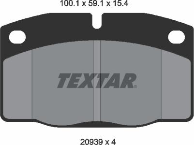 Textar 89009500 - Дисковый тормозной механизм, комплект unicars.by