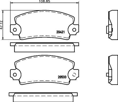 Textar 2042102 - Тормозные колодки, дисковые, комплект unicars.by