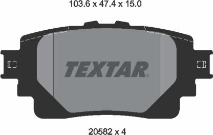 Textar 2058201 - Тормозные колодки, дисковые, комплект unicars.by