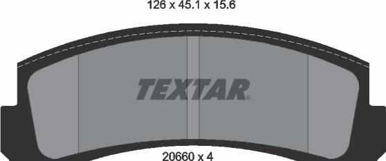 Textar 2066001 - Тормозные колодки, дисковые, комплект unicars.by