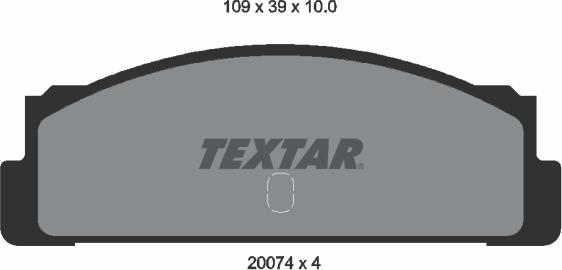 Textar 2007404 - Тормозные колодки, дисковые, комплект unicars.by