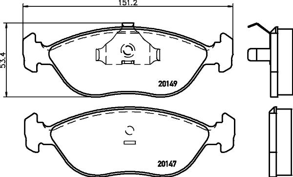 Textar 2014701 - Тормозные колодки, дисковые, комплект unicars.by