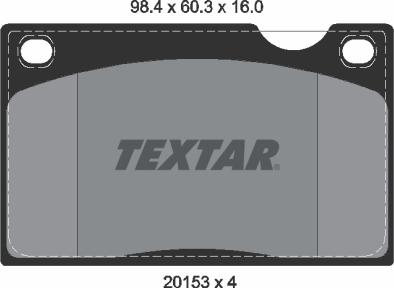 Textar 2015302 - Тормозные колодки, дисковые, комплект unicars.by