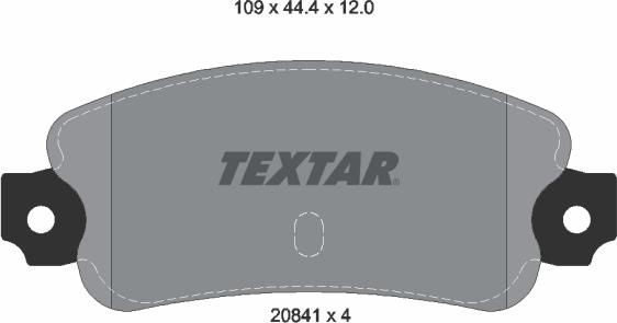 Textar 2084102 - Тормозные колодки, дисковые, комплект unicars.by