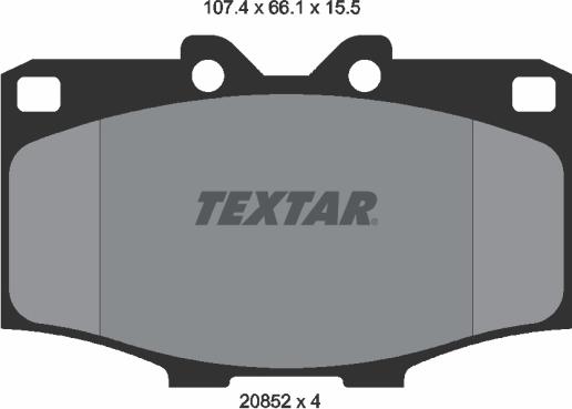 Textar 2085201 - Тормозные колодки, дисковые, комплект unicars.by