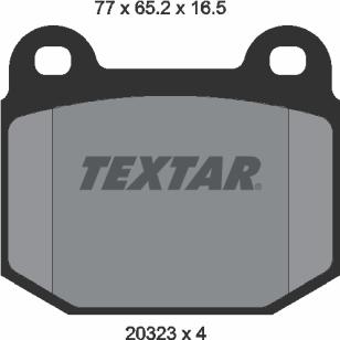 Textar 2032303 - Тормозные колодки, дисковые, комплект unicars.by