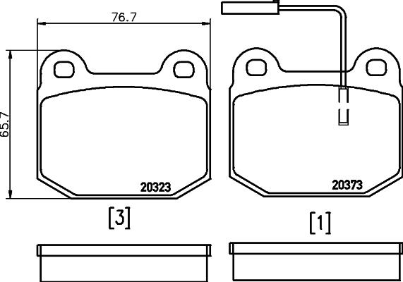 Textar 2037301 - Тормозные колодки, дисковые, комплект unicars.by