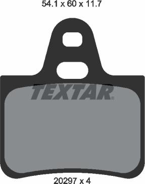 Textar 2029703 - Тормозные колодки, дисковые, комплект unicars.by