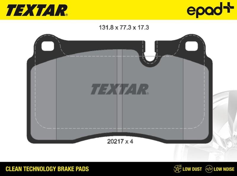 Textar 2021701CP - Тормозные колодки, дисковые, комплект unicars.by