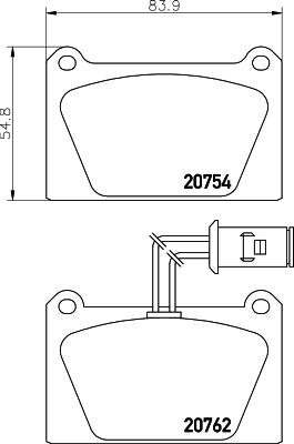 Textar 2075402 - Тормозные колодки, дисковые, комплект unicars.by