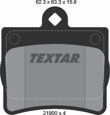 Textar 2190003 - Тормозные колодки, дисковые, комплект unicars.by