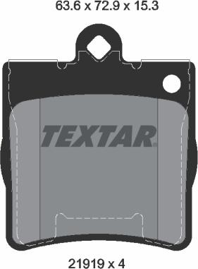 Textar 2191901 - Тормозные колодки, дисковые, комплект unicars.by