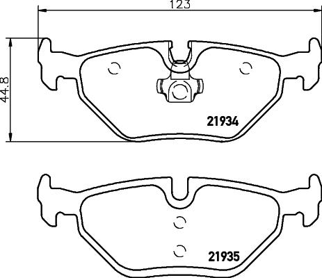 Textar 2193411 - Тормозные колодки, дисковые, комплект unicars.by