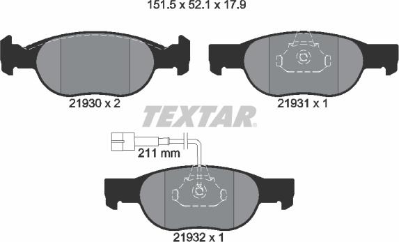 Textar 89004200 - Дисковый тормозной механизм, комплект unicars.by