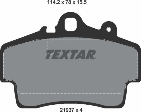 Textar 2193702 - Тормозные колодки, дисковые, комплект unicars.by