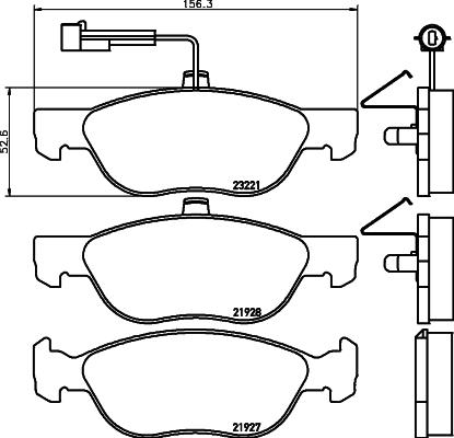 Textar 2192802 - Тормозные колодки, дисковые, комплект unicars.by