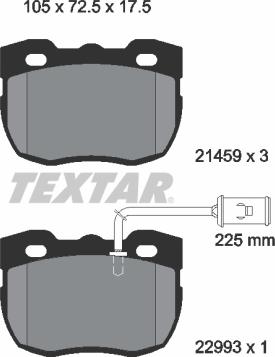 Textar 2145905 - Тормозные колодки, дисковые, комплект unicars.by