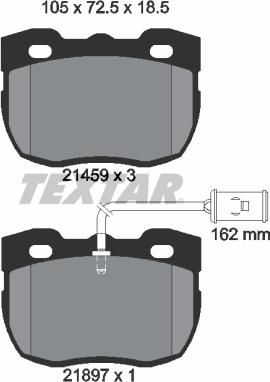 Textar 2145902 - Тормозные колодки, дисковые, комплект unicars.by