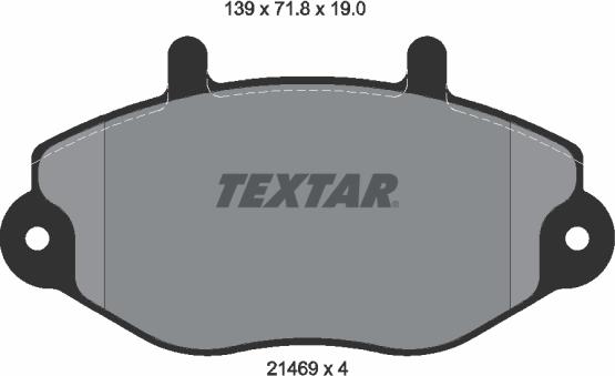 Textar 2146901 - Тормозные колодки, дисковые, комплект unicars.by