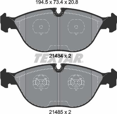 Textar 2148401 - Тормозные колодки, дисковые, комплект unicars.by