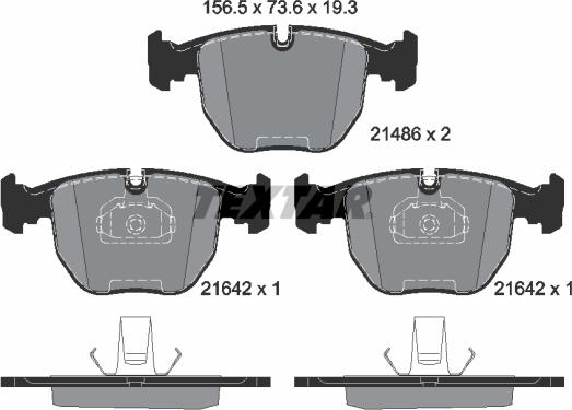 Textar 2148604 - Тормозные колодки, дисковые, комплект unicars.by