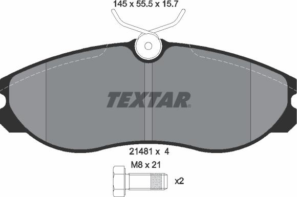 Textar 89011300 - Дисковый тормозной механизм, комплект unicars.by