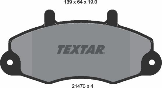 Textar 2147001 - Тормозные колодки, дисковые, комплект unicars.by