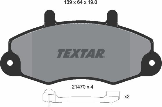 Textar 89002900 - Дисковый тормозной механизм, комплект unicars.by