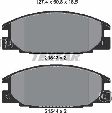 Textar 2154302 - Тормозные колодки, дисковые, комплект unicars.by