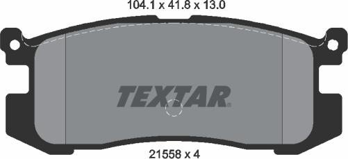 Textar 2155801 - Тормозные колодки, дисковые, комплект unicars.by