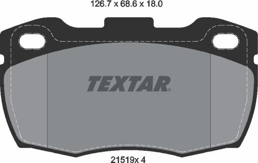 Textar 2151901 - Тормозные колодки, дисковые, комплект unicars.by