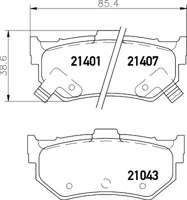 Textar 2104302 - Тормозные колодки, дисковые, комплект unicars.by