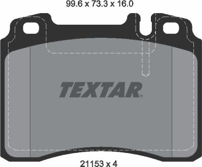 Textar 2115305 - Тормозные колодки, дисковые, комплект unicars.by