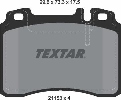 Textar 2115307 - Тормозные колодки, дисковые, комплект unicars.by