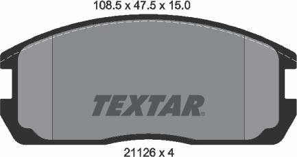 Textar 2112601 - Тормозные колодки, дисковые, комплект unicars.by