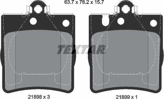 Textar 2189803 - Тормозные колодки, дисковые, комплект unicars.by