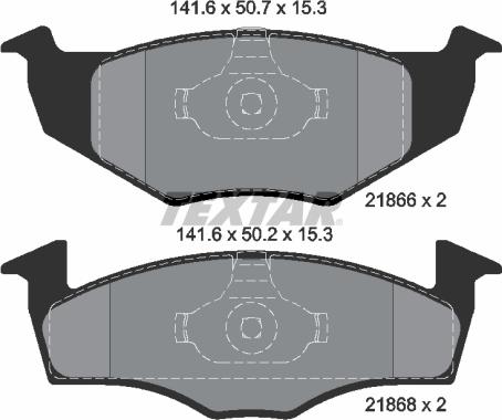 Textar 2186601 - Тормозные колодки, дисковые, комплект unicars.by