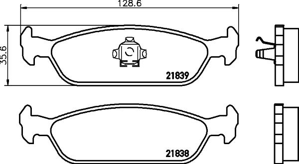 Textar 2183801 - Тормозные колодки, дисковые, комплект unicars.by