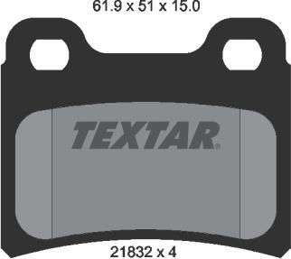 Textar 2183201 - Тормозные колодки, дисковые, комплект unicars.by