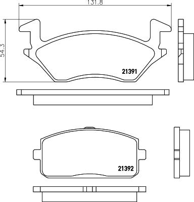 Textar 2139101 - Тормозные колодки, дисковые, комплект unicars.by