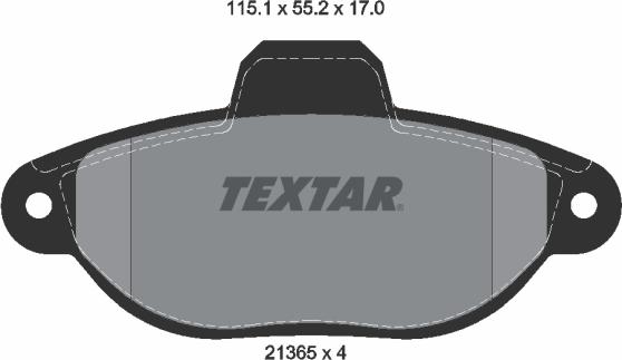 Textar 2136502 - Тормозные колодки, дисковые, комплект unicars.by