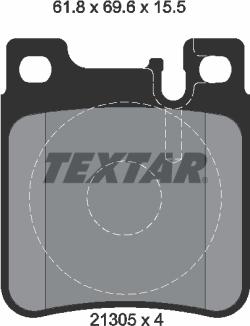 Textar 2130504 - Тормозные колодки, дисковые, комплект unicars.by