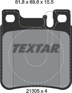 Textar 2130581 - Тормозные колодки, дисковые, комплект unicars.by